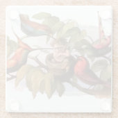 Woodland Elf in Nest: Antiek Bird Sprite Fairy Glazen Onderzetter (Achterkant)