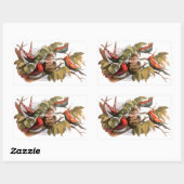 Woodland Elf in Nest: Antiek Bird Sprite Fairy Rechthoekige Sticker (Vel)