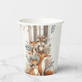 Woodland Enchantment Thema baby shower papieren be Papieren Bekers (Voorkant)