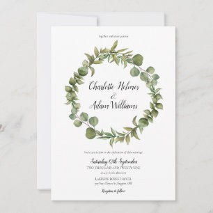 Woodland Eucalyptus Greenery Wedding Kaart