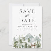 Woodland Evergreen Forest Bewaar de datum Kaart (Voorkant)