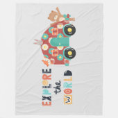 Woodland Explorers Kids   Fleece Deken (Voorkant)