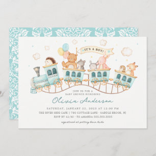 Woodland Express Baby shower Kaart