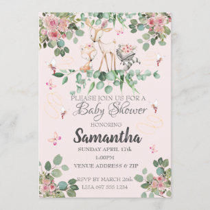 Woodland Fairy Baby shower Kaart