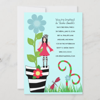 Woodland Fairy Birthday Party Invitations Kaart