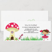 Woodland Fairy Birthday Party Invitations Kaart (Voorkant / Achterkant)