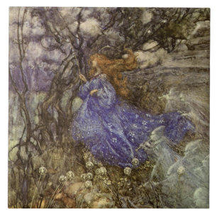  Woodland Fairy en Sprites 6" Tile Tegeltje