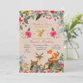 Woodland Fairy Invitation Kaart (Staand voorkant)