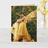 Woodland Fairy Kaart (Gele Bloem)