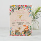Woodland Fairy Simple Invitation (Debout devant)