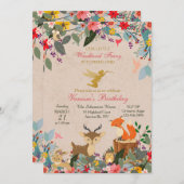 Woodland Fairy Simple Invitation (Devant / Derrière)