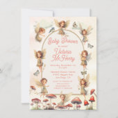 Woodland Fairy Toadstool Baby shower Kaart (Voorkant)