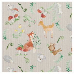 Woodland Fairytale Creatures Baby Girl Nursery Stof