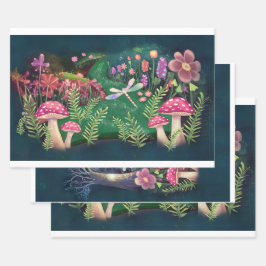 Woodland Fantasy, het sprookjesachtige sprookjesla Inpakpapier Vel