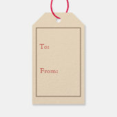 Woodland Father Christmas Gift Label Cadeaulabel (Achterkant)