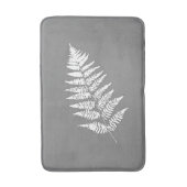 Woodland Fern 1, grijs / grijs en wit Badmat (Voorkant Verticaal)