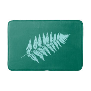 Woodland Fern 1, Turquoise en Aqua Badmat