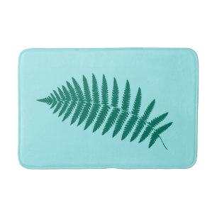Woodland Fern 2, Turquoise en Aqua Badmat
