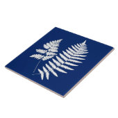Woodland Fern, Cobalt Blue en White Tegeltje (Zijkant)