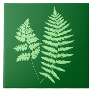Woodland Fern, Emerald en Light Green Tegeltje