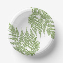 Woodland Fern Fronds Silhouette Paper Borden