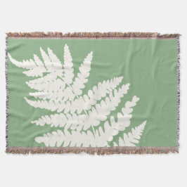 Woodland Fern Leaf aangepaste achtergrond kleuren Deken