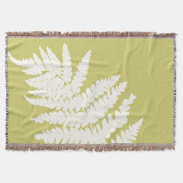 Woodland Fern Leaf aangepaste achtergrond kleuren Deken
