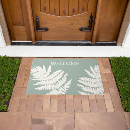 Woodland Fern Leaf aangepaste achtergrond kleuren Deurmat