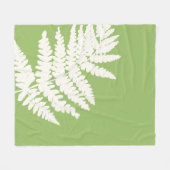Woodland Fern Leaf aangepaste achtergrond kleuren Fleece Deken (Voorkant (Horizontaal))