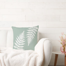 Woodland Fern Leaf aangepaste achtergrond kleuren Kussen