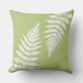 Woodland Fern Leaf aangepaste achtergrond kleuren Kussen