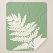 Woodland Fern Leaf aangepaste achtergrond kleuren Sherpa Deken (Voorkant)