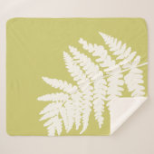 Woodland Fern Leaf aangepaste achtergrond kleuren Sherpa Deken (Voorkant (horizontaal))