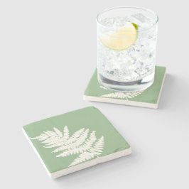 Woodland Fern Leaf aangepaste achtergrond kleuren Stenen Onderzetter
