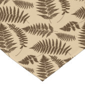 Woodland Fern Pattern, Beige and Dark Brown Korte Tafelloper (Hoek)