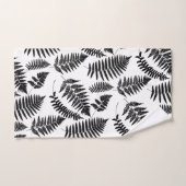 Woodland Fern Pattern, Black and White Bad Handdoek (Handdoek)