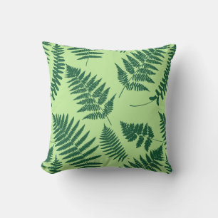 Woodland Fern Pattern, Emerald and Light Green Buitenkussen