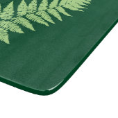 Woodland Fern Pattern, Emerald and Light Green Snijplank (Hoek)
