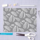 Woodland Fern Pattern, Grey / Grey and White Tissuepapier (Craft)