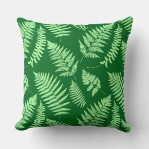 Woodland Fern Pattern, Light and Dark Green Kussen
