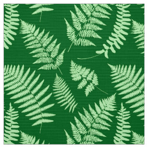 Woodland Fern Pattern, Light and Dark Green Stof
