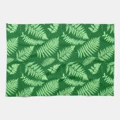 Woodland Fern Pattern, Light and Dark Green Theedoek (Horizontaal)