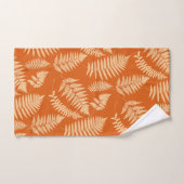 Woodland Fern Pattern, Mandarin Oranje Bad Handdoek (Handdoek)