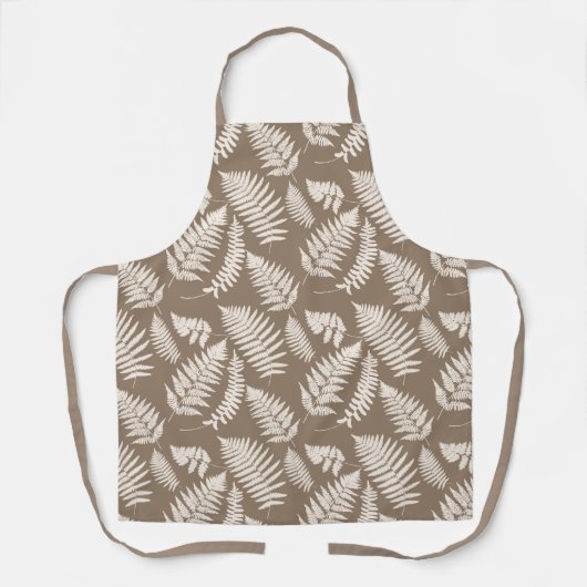 Woodland Fern Pattern, Taupe Tan en Cream Schort (Voorkant)