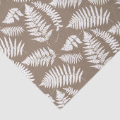 Woodland Fern Pattern, Taupe Tan en White Tissuepapier (Detail)