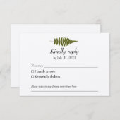 Woodland Fern RSVP-kaart RSVP Kaartje (Voorkant / Achterkant)