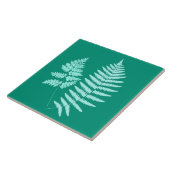 Woodland Fern, Turquoise en Aqua Tegeltje (Zijkant)