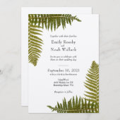 Woodland Fern Uitnodiging (Voorkant / Achterkant)