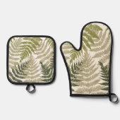 Woodland Ferns  Ovenwant & Pannenlap Set (Voorkant)