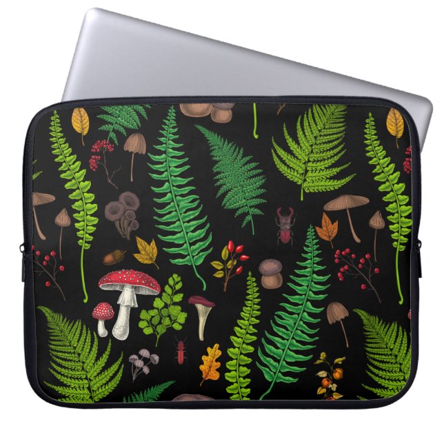 Woodland Flora Laptop Sleeve (Voorkant)